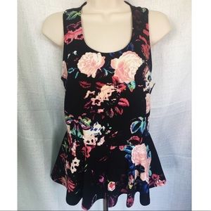 2 for $15 floral peplum tank top